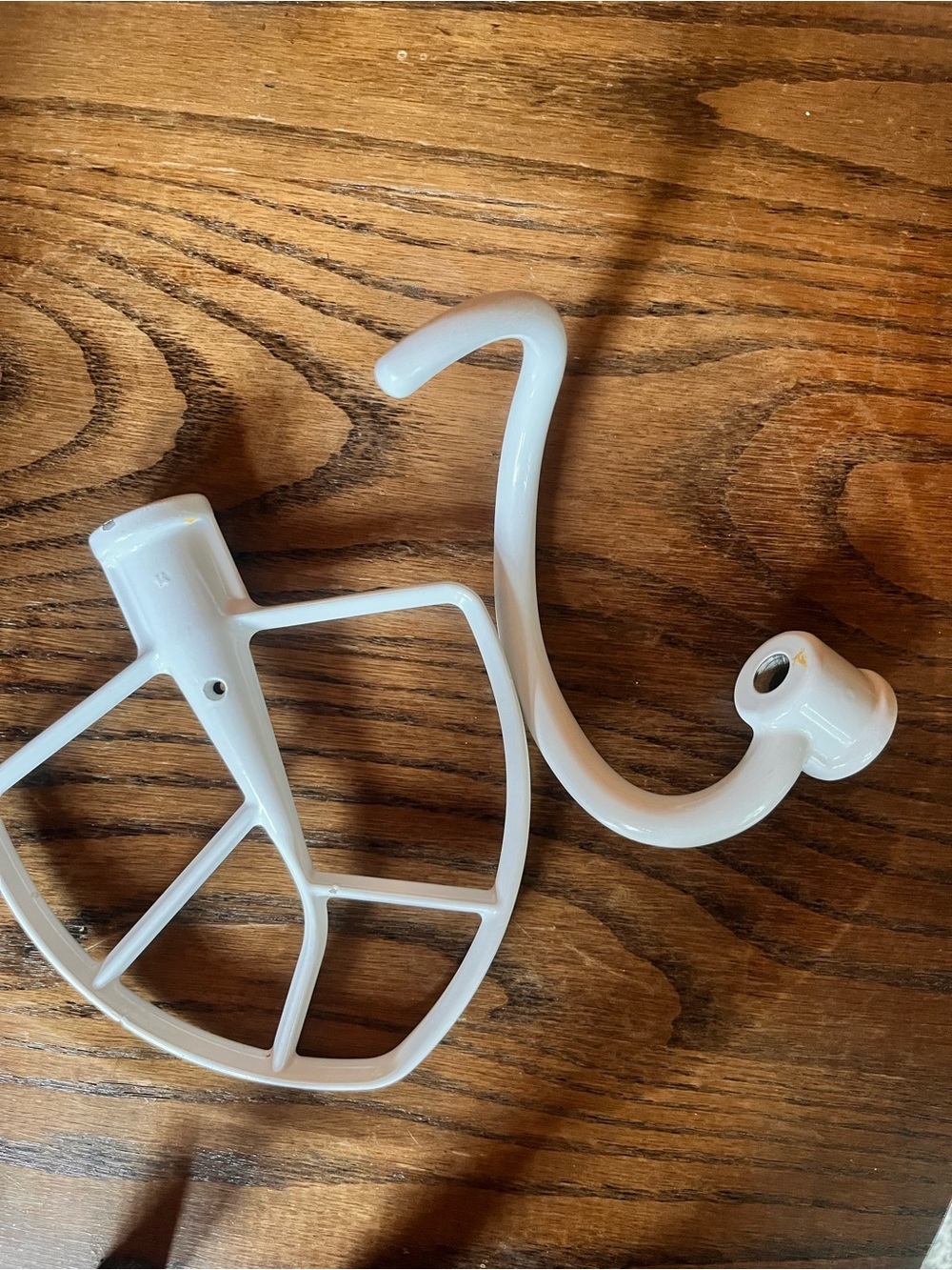 KitchenAid White Dough Hook and Flat Beater Set